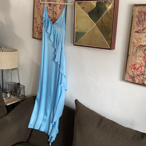 REVOLVE PRIVACY PLEASE STRETCH SILK MIDI DRESS S - Picture 13 of 16